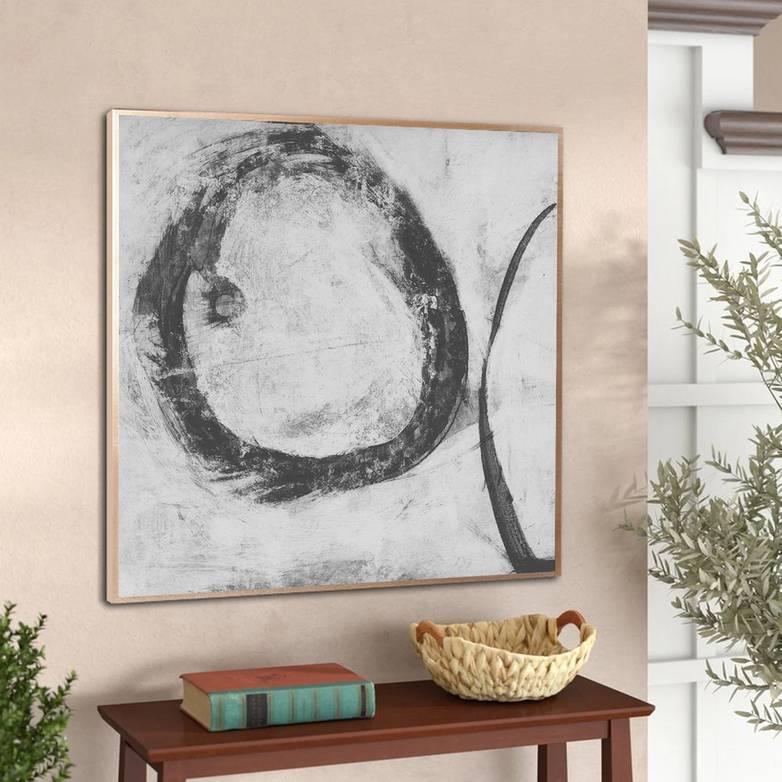 Bedroom Handmade Contemporary Dining White Abstract Canvas Artwork GUF1E